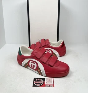 Talla 10US - Correa de cuero Gucci Ace entrelazada GG roja❤️ USADA 1X/AL POR MENOR ¡$700! - Imagen 1 de 8