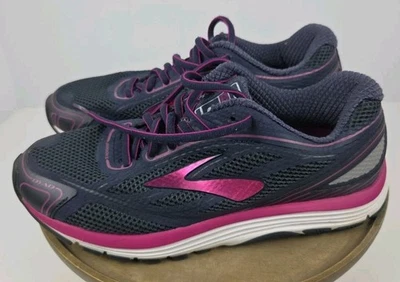 Brooks Dyad 9 Women's Size 7.5 Running Shoes Gray Purple Pink 1202231B442 - Image 1 of 4