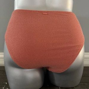 Victorias Secret Bikini Bottom Large Size 12/14 Coral High Waist Cheeky Swim - Picture 1 of 6