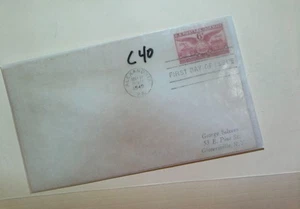 U. S. FDC - C40 - Air Mail -  no cachet - comb. ship! - Picture 1 of 1