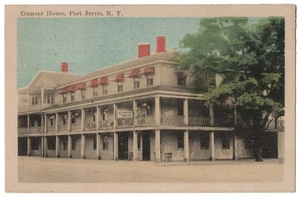 1920er Port Jervis, New York - Gumaer House Hotel - Vintage Postkarte - Bild 1 von 2