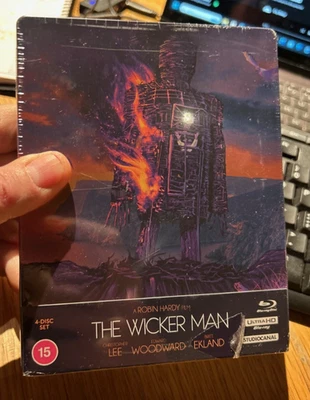 THE WICKER MAN 50th Anniversary Steelbook 4K + Blu-ray Region Free STUDIO CANAL Foto 1 de 2