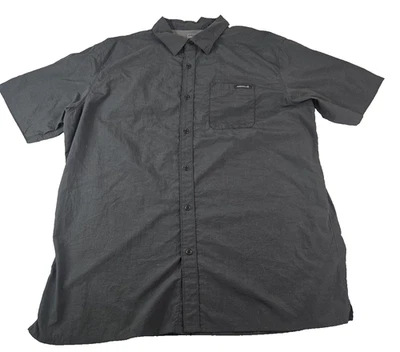 Merrell Opti Wick UPF 30+ Shirt Men XL Gray Short Sleeve Button Outdoor Casual - Image 1 of 4