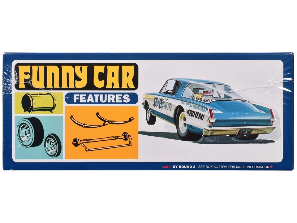 AMT 1464 1/25 1966 Plymouth Barracuda Funny Car Hemi Hustler Plastic Mode