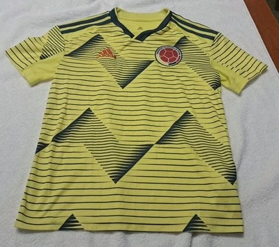 Adidas Columbia Soccer Jersey Youth Large 2019 Home Kit Futbol Jersey Yellow - Image 1 of 4