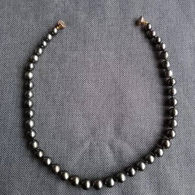 Tahitizuchtperlen Tahiti Zuchtperlen Perlen Verlaufscollier Collier plus Armband - Bild 1 von 4