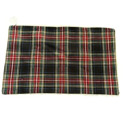 Pottery Barn Stewart Plaid Lumbar Pillow Cover 16x26 Shearling Green Plaid Cabin - Image 1 of 3