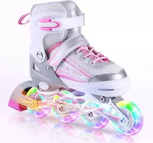 Inline Skates Adjustable for Kids,Girls Skates with All Wheels Light Up,Fun Illu - Picture 1 of 7
