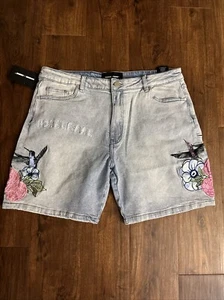 NWT HOMME + FEMME Denim Wear Shorts.... Size: 38 Waist - Picture 1 of 6