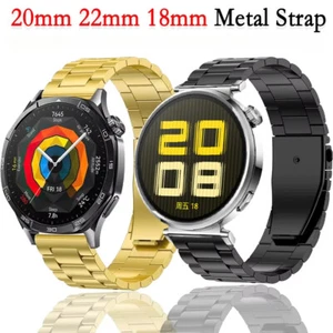 Universal 18 20mm 22mm Metal Strap Band for Samsung Garmin Amazfit Huawei Watch - Picture 1 of 27