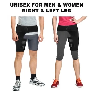 Unisex Compression Strap Hip Brace Sciatica Groin Pain Relief Thigh Support Wrap - Picture 1 of 12