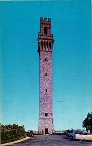 MASSACHUSETTS Provincetown Pilgrim Memorial Monumento MA Postal de Colección - Imagen 1 de 2