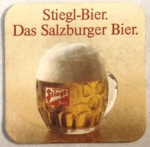 ÖSTERREICH SALZBURG STIEGL SALZBURGER BIER - 1 BIERDECKEL ca 50 Jahre alt - Picture 1 of 2