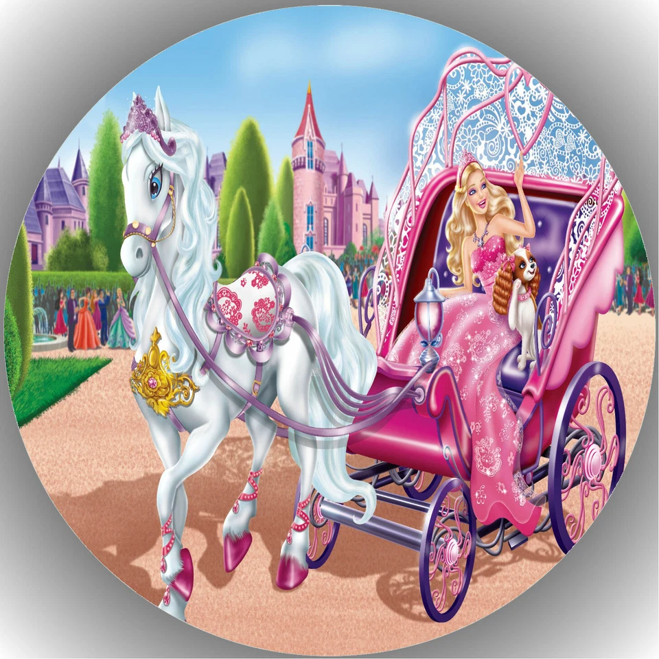 Tortenaufleger Geburtstag Party Tortenbild Fondant - Oblate Barbie  P8 - Bild 1 von 1