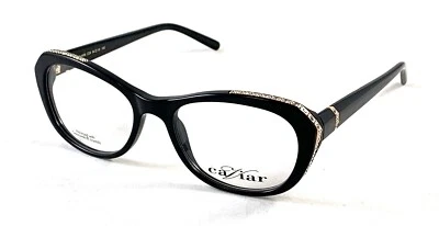 CAVIAR M4406 M 4406 C.24 Negro/Dorado con Cristales Transparentes Marco de Gafas Anteojos Foto 1 de 4