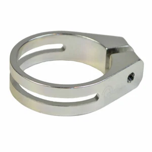 OMNI Racer WORLDS LIGHTEST Alloy Seatpost Clamp 10 grams!!! 31.8-32.0mm SILVER - Picture 1 of 7