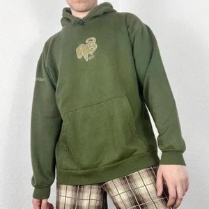 Vintage Quiksilver Hoodie Sweatshirt bestickt Grafik Surf Skate Pullover 90er - Bild 1 von 4