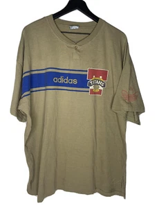 vintage adidas 80s daytona titans 1939 rugby division brown tan shirt size Xl - Picture 1 of 7