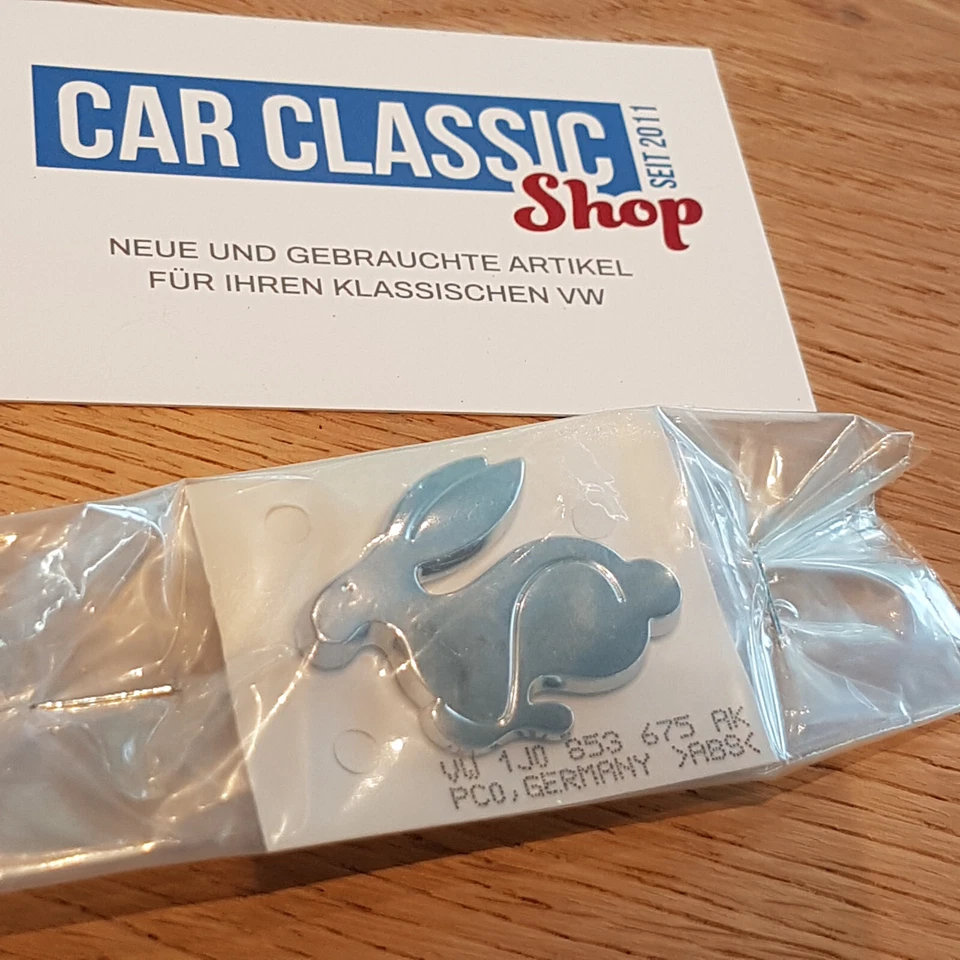 NEU Original Schriftzug VW Rabbit Hase Golf usw Emblem Logo CHROM 1J0853675AK739 - Bild 1 von 1