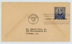 US Stamp #872 Frances Willard 5c - FDC - Evanston, IL - CV $4.00 - Picture 1 of 1