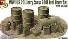 CLASSY HOBBY 1/16 WWII US 20L JERRY CAN  AND  200L FUEL DRUM SET