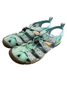 Sandalias de senderismo Keen Clearwater CNX sin cordones verde azulado punta cerrada 1014460 para mujer 9,5 - Imagen 1 de 6