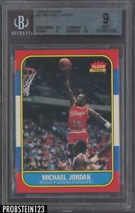1986-87 Fleer Basketball #57 Michael Jordan RC Rookie HOF BGS 9 w/ 9.5