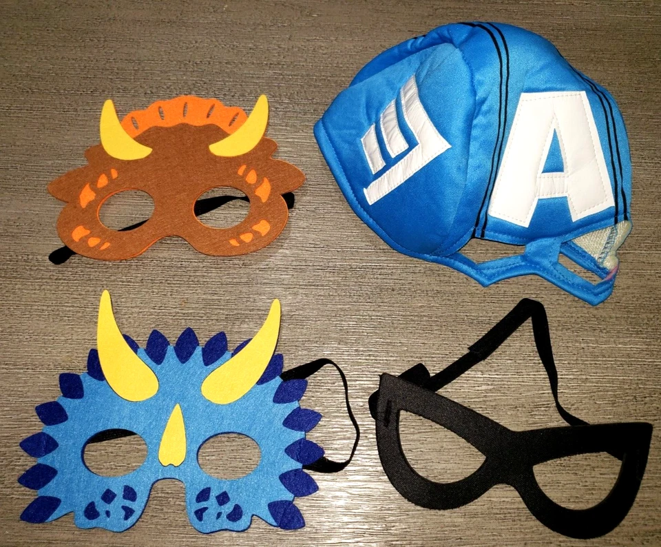 4 шт. МАСКИ ДЛЯ ГЛАЗ МАЛЬЧИКОВ НА ХЭЛЛОУИН ОДЕЖДА ПРИТВОРЯЙТЕСЬ ИГРАЙТЕ МОНСТР БОРЬБА ШЛЯПА СТИЛЬ МАСКА - Изображение 1 из 1