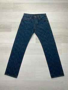 Ted Baker Mens Straight Fit Jeans Dark Blue Wash Size 32L - Picture 1 of 10