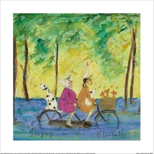 Sam Toft - Singing in the Bluebells - Official 40 x 40cm Fine Art Print - Picture 1 of 1