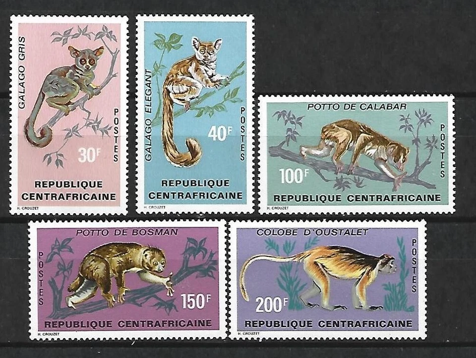 REP. CENTROAFRICANA. Año: 1971. Tema: FAUNA. MONOS. - Imagen 1 de 1