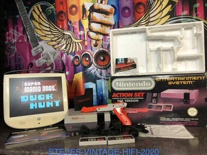 NES Action Set Nintendo Entertainment System SERVICED BOXED COMPLETE L@@K FREE P - Picture 1 of 24