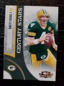 2008 Donruss Threads Brett Favre CENTURY STARS card #CS-7