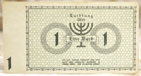 Poland 1940 Lodz Jewish Ghetto 1 Mark Circulated XF Rare Cover