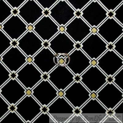 Edredón de algodón BonEful de tela FQ negro blanco blanco y negro dorado Chevron a rayas bloque cuadrado Foto 1 de 4