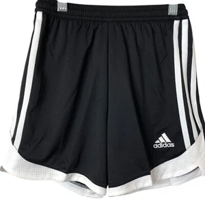 Adidas NWT Boys' Black w/White Stripe Climalite Soccer Shorts Size Small - Picture 1 of 9