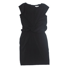 CARVEN Pencil Dress Black Short Sleeve Midi Womens UK 10