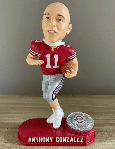 ANTHONY GONZALEZ Ohio State Buckeyes 2007 Medallion Football Bobblehead Cover