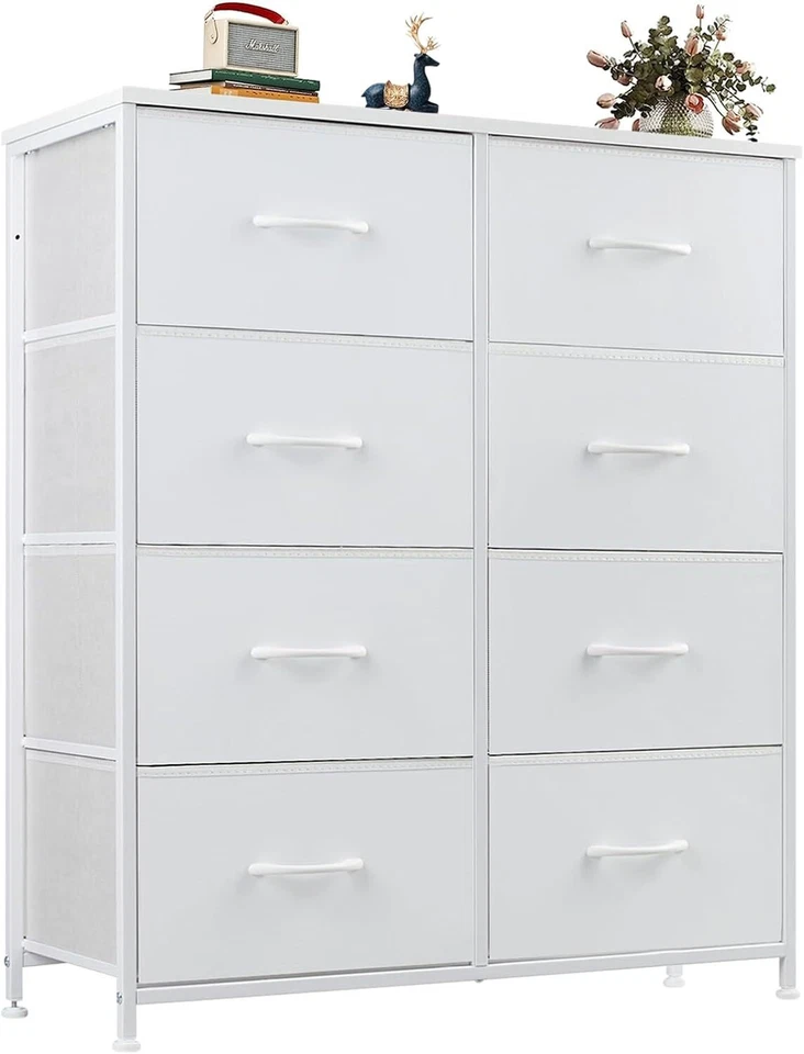 8 Drawers Dresser for Bedroom Chest Organizer Storage Tower with Fabric Bins - Image 1 of 4