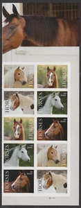 US 5891-5895 5895b Horses F plate block 10 LR MNH 2024 - Picture 1 of 1