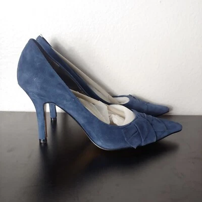 Nine West NWbooboo Women's Suede Stilleto Pump Blue Sz 7M - Image 1 of 4