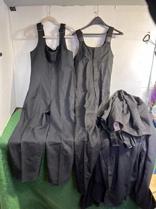 8 Vintage School Marching Band Uniform Black Overall Bibs Pants Jumpsuit Costume - Picture 1 of 12