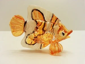 ฺFish2 Figurine Art Hand Paint Blown Glass Mini Collectibles Home Decor Gifts - Picture 1 of 12