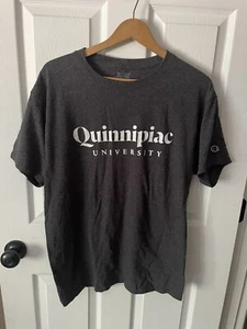 Quinnipiac University Gray Short Sleeve Champion Tee Shirt Adult Medium - Picture 1 of 3