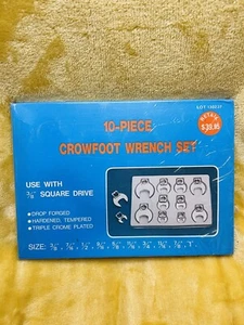 Vintage Crowfoot Wrench Set 10 Piece 3/8" Square Drive Drop forged 3/8”-1” New! - Bild 1 von 4