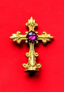 Rare Silver Cross, Goldplated - Picture 1 of 4