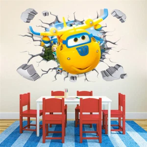 Super Wings Wandtattoo Donnie 3D Wandaufkleber Flügel Kinderzimmer Sticker Cars - Bild 1 von 2