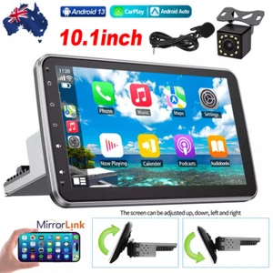 10.1" Single 1DIN Car Stereo Radio Apple CarPlay Android Auto Blutooth Head Unit - Picture 1 of 14