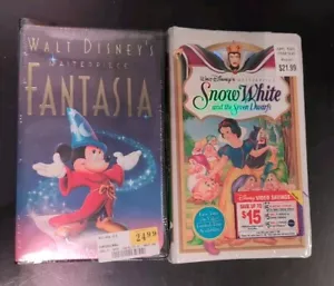 Walt Disney's Masterpiece VHS Lot Snow White & Fantasia BRAND NEW FACTORY SEALED - Picture 1 of 8