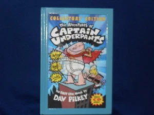 THE ADVENTURES OF CAPTAIN UNDERPANTS DAV PILKEY - FIRST EPIC NOVEL - w/CD - HC - Picture 1 of 3